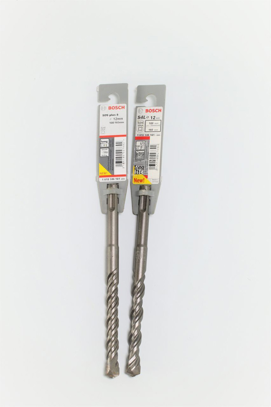 2x BOSCH Młotowiertarka 12x100/165mm SDS plus 5 nr 1618596181 Wiertło do betonu i kamienia