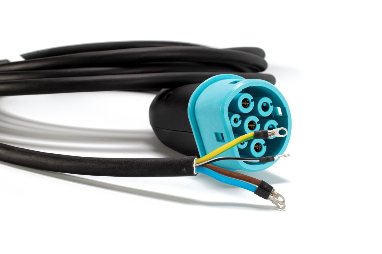 Wtyczka ładowania typu 2 do samochodu elektrycznego EV 5 m Kabel ładowania 20 A czarny (1 m = 9,98 €)