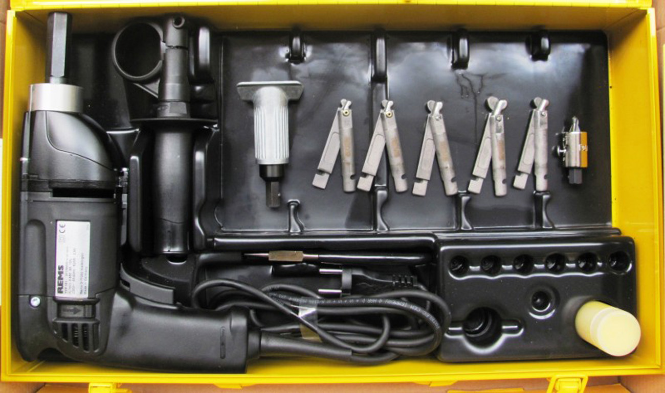 REMS Hurrican elektr Rohraushalser Nr. 151010 Set 12-14-16-18-22 Rohre Aushalser