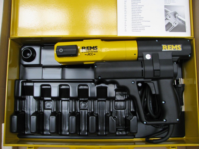 REMS Pressmaschine Power Press ACC Nr 577010 im Stahlblechkoffer Sanitär Heizung