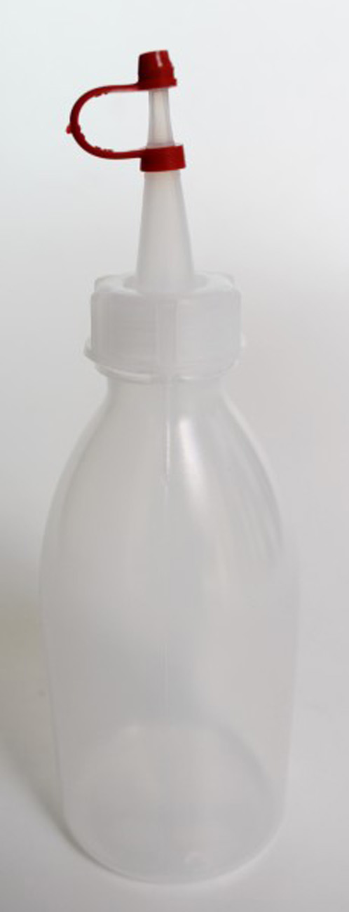 2 x butelka laboratoryjna z wąską szyjką 250 ml + pokrywka butelki butelka z rozpylaczem wykonana z PE-LD