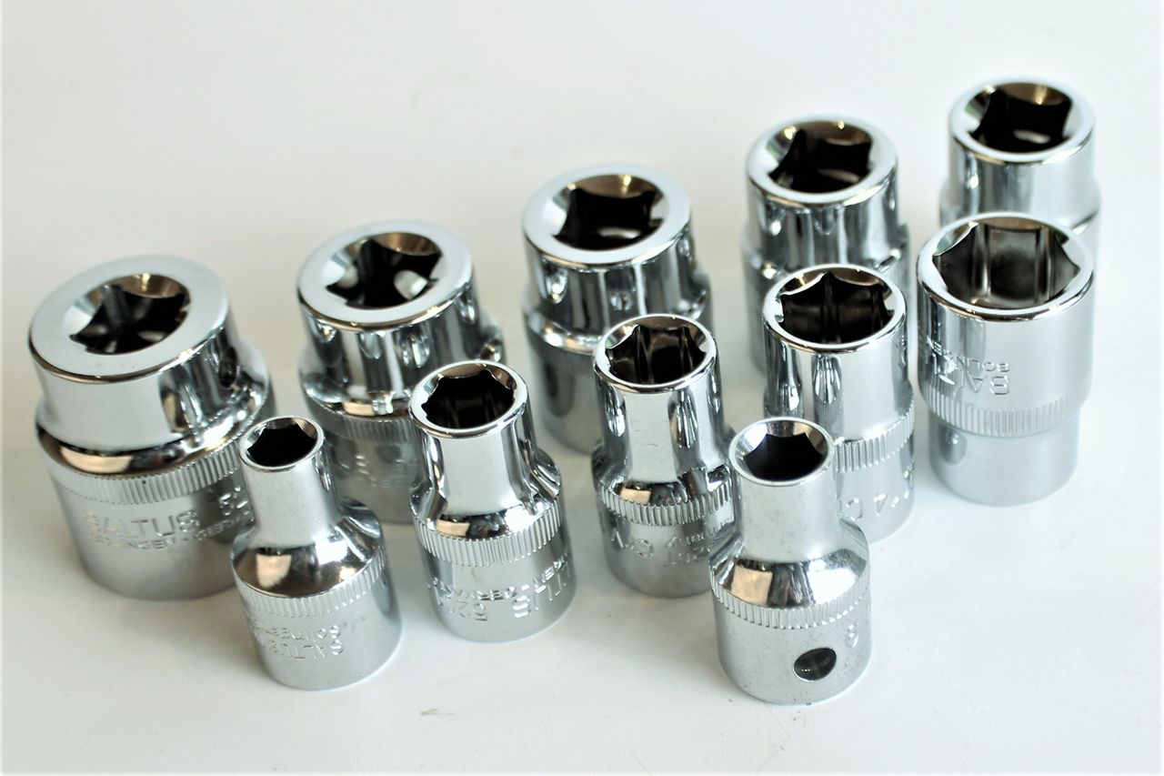 SALTUS 1/2" Steckschlüssel-Einsatz-Set 8-27 mm Profi Nuss CV 11-teilig Satz 5201