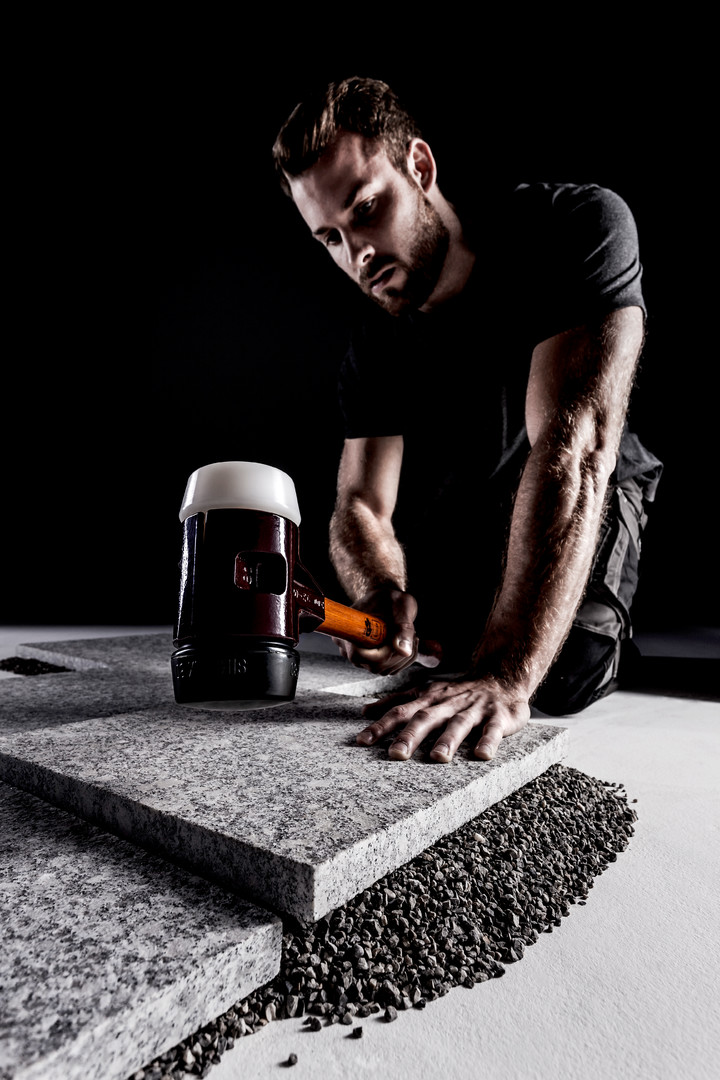 SIMPLEX-Schonhammer, Superplastik; mit Tempergussgehäuse und hochwertigem Holzstiel | D=80 mm | 3007.080