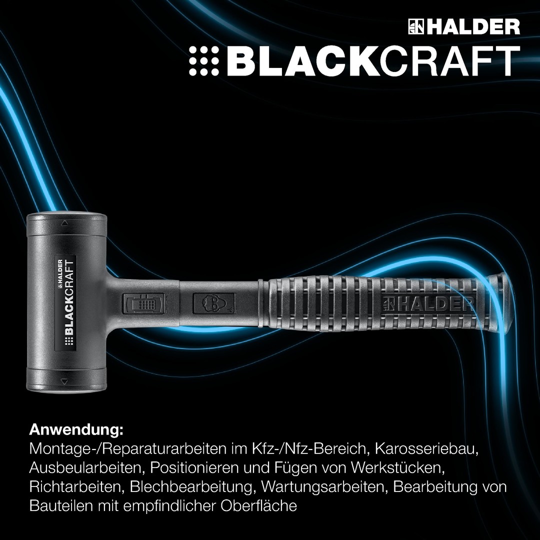 BLACKCRAFT-Aktionsbox KFZ, BLACKCRAFT-Schonhammer D60 plus Magnethalter | 3379s004