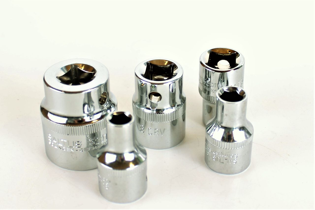 SALTUS 1/2" zestaw profesjonalnych nakrętek CV 8-27 mm 5-częściowy 5201