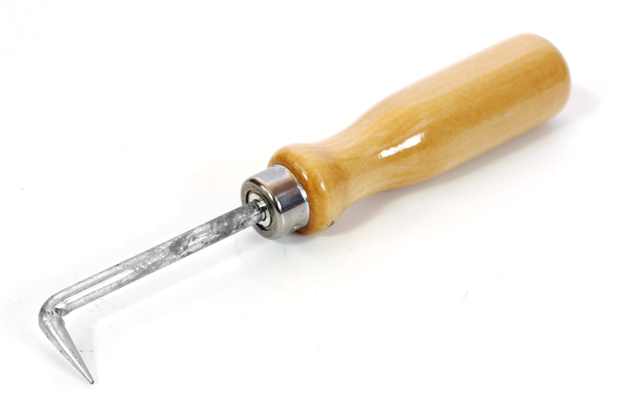 Metalowy tester szwów z drewnianą rączką Igła do testowania pokryć dachowych 210 mm 90° kątowa