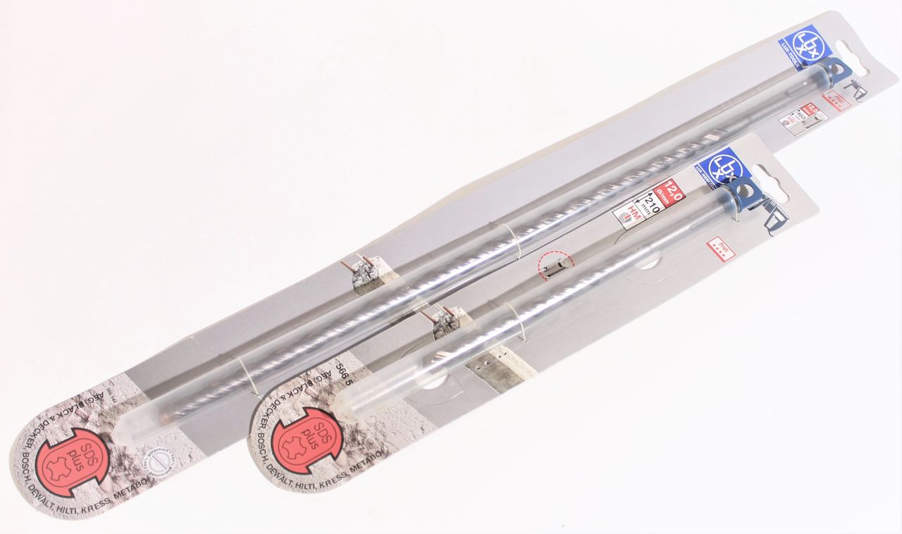 LUX Hammerbohrer ø12 mm Set 2-teilig HM SDS plus Steinbohrer Bohrer bohren