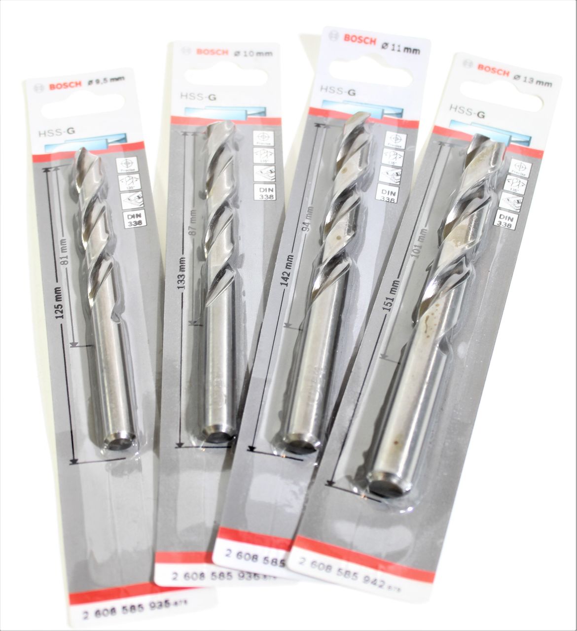 BOSCH HSS-G Metallbohrer Set 4-tlg. Bohrwerkzeug Bohrarbeit Metallarbeit DIN 388