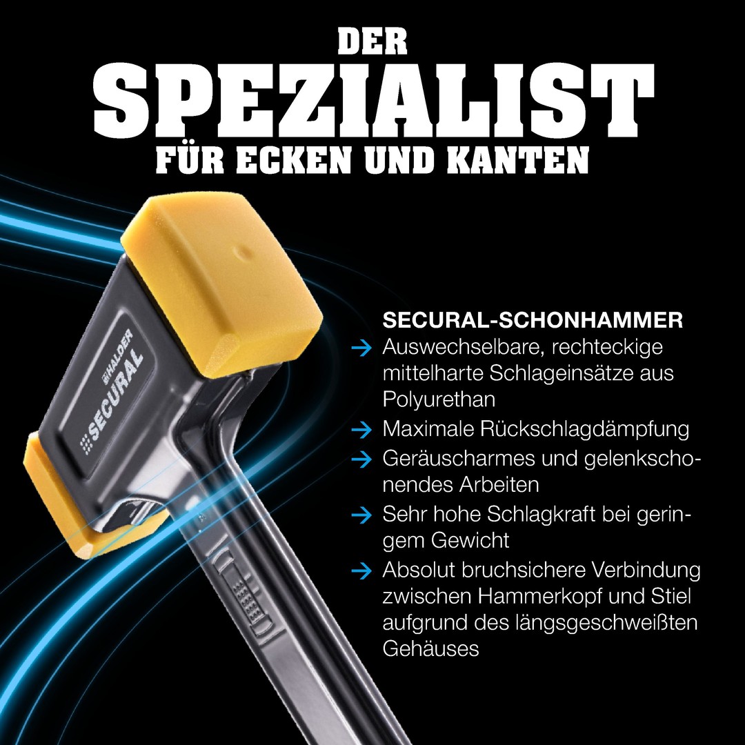 Aktionsbox Dreamteam Türen- & Fensterbau, SIMPLEX-Schonhammer 50:40, TPE-soft / TPE-mid und SECURAL plus-Schonhammer | 3113s003