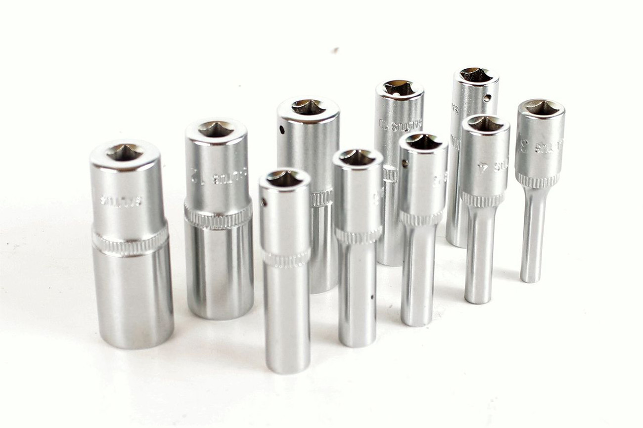 SALTUS 1/4" Steckschlüssel-Einsatz-Set 3-14 mm Doppel Sechskant 10-teilig lang