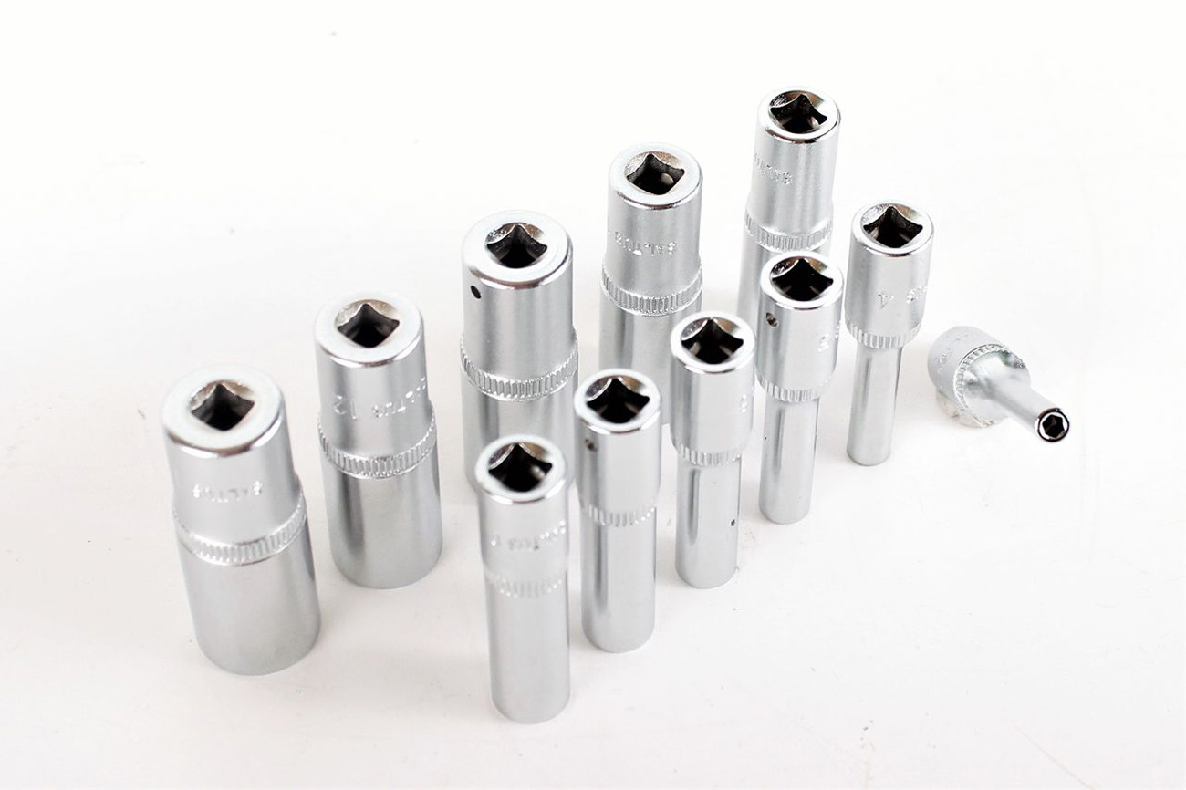 SALTUS 1/4" Steckschlüssel-Einsatz-Set 3-14 mm Doppel Sechskant 11-teilig lang