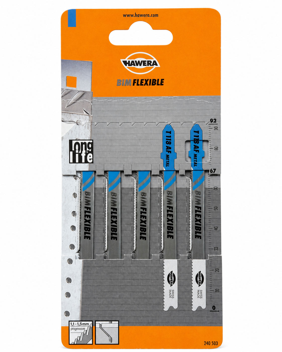 15 x HAWERA HSS Basic T118AF Stichsägeblätter Metall Rohre Sägeblatt Aluminium