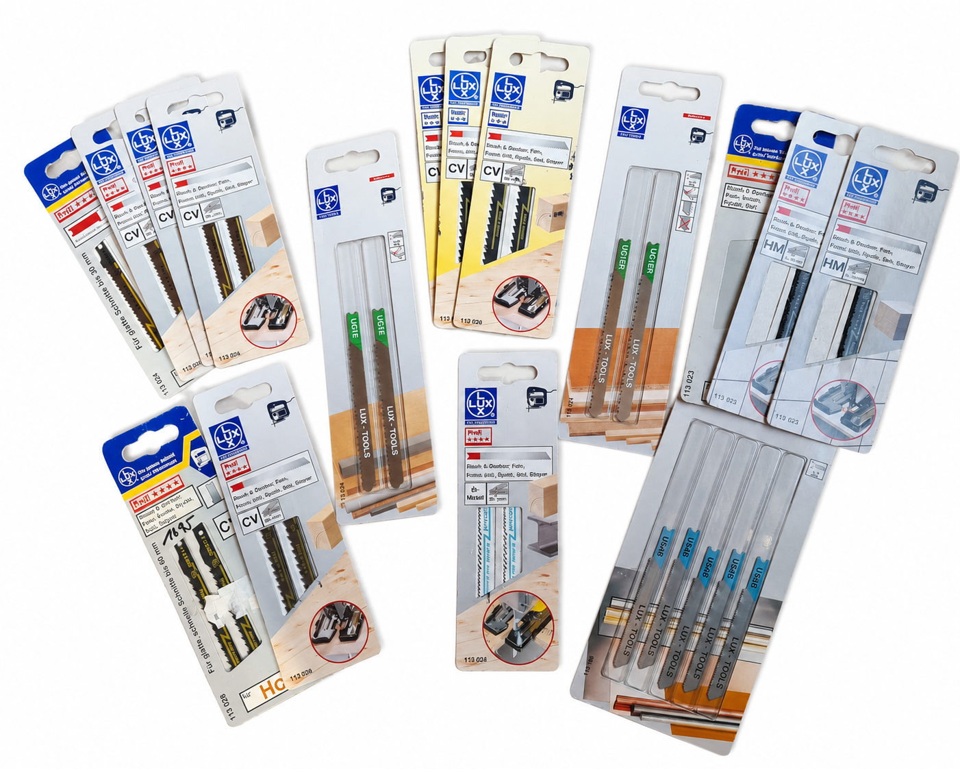 32 x LUX-TOOLS Stichsägeblatter Set sägen Holz Metall CV Bi-Metall Sägeblatt
