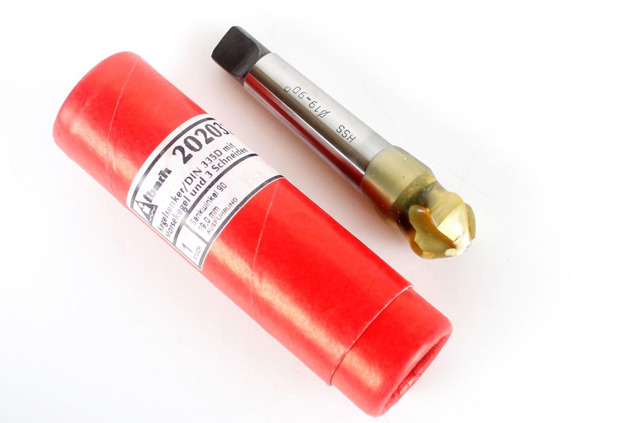 Pogłębiacz DIN 335 D 90° Ø 19 mm Wiertło Pogłębiacz do metalu Wiercenie stożkowe