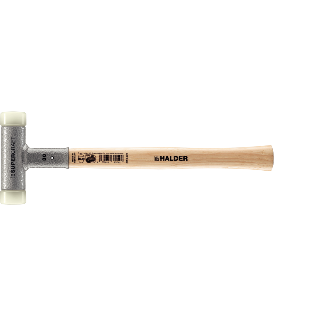 SUPERCRAFT-Schonhammer, mit schwingungsdämpfendem, ergonomisch geformtem und lackiertem Hickorystiel | D=30 mm | 3366.030