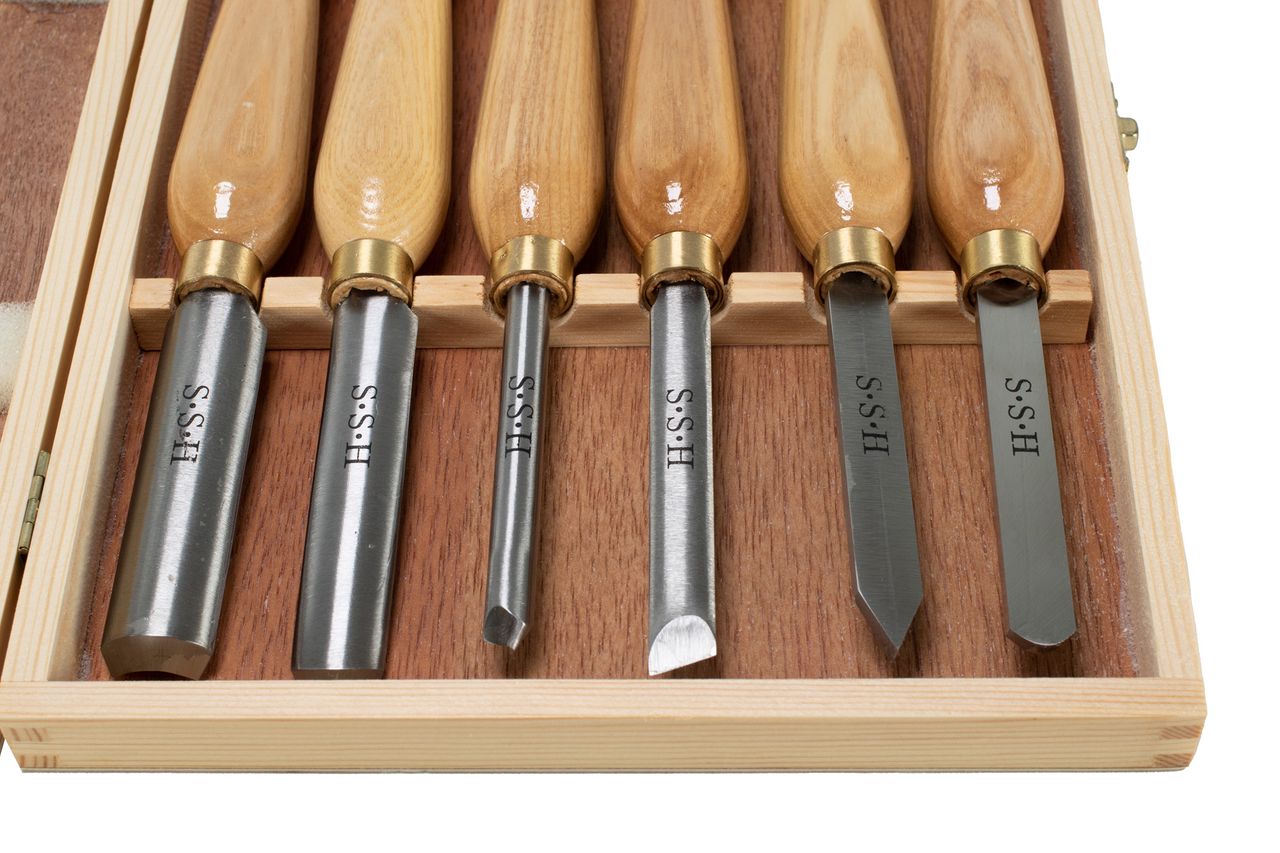 6 x Profi HSS Drechselmesser Midi-Satz Drechseleisen Drechselbank Drechselbeitel 6 x Profi HSS Drechselmesser Midi-Satz Drechseleisen Drechselbank Drechselbeitel