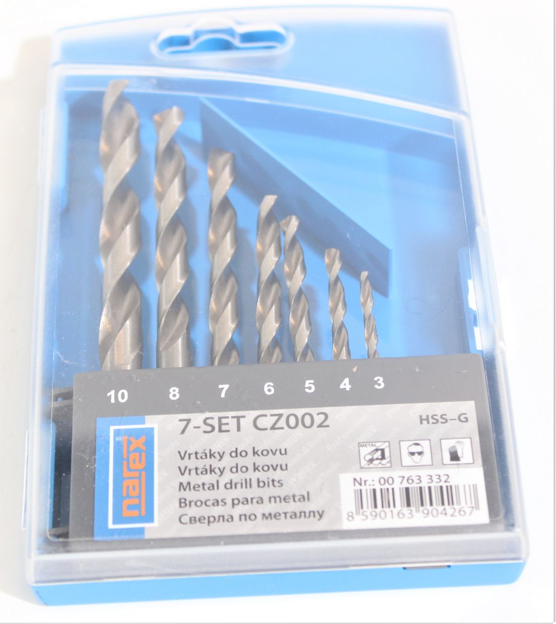 NAREX HSS-G Metallbohrer Set 7-tlg. 3-10 mm Bohrer Metall Bohrwerkzeug Satz