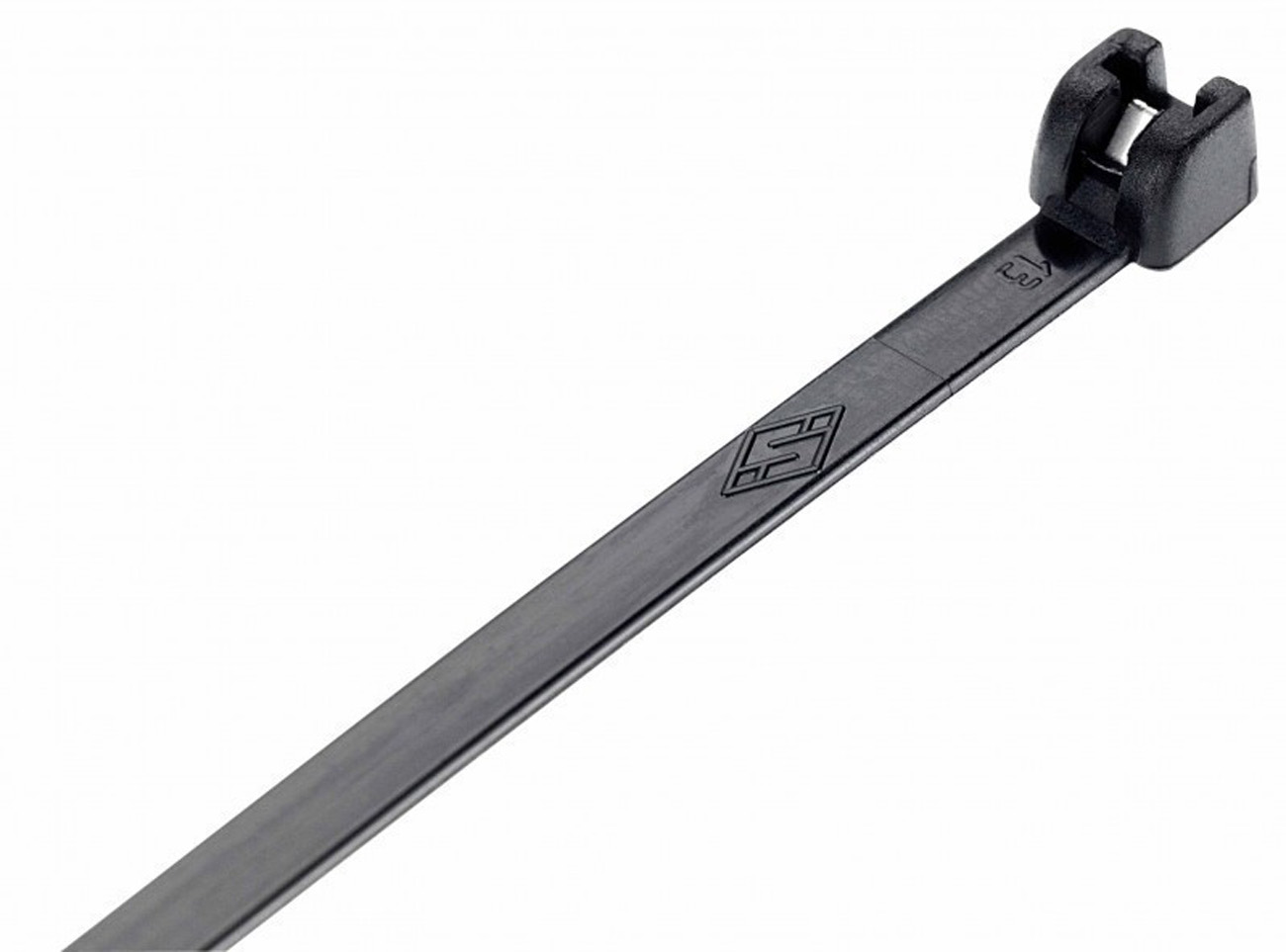 1000 opasek kablowych metalowy język czarny 2,5x200 mm sklep metalowy stabilne odporne na UV