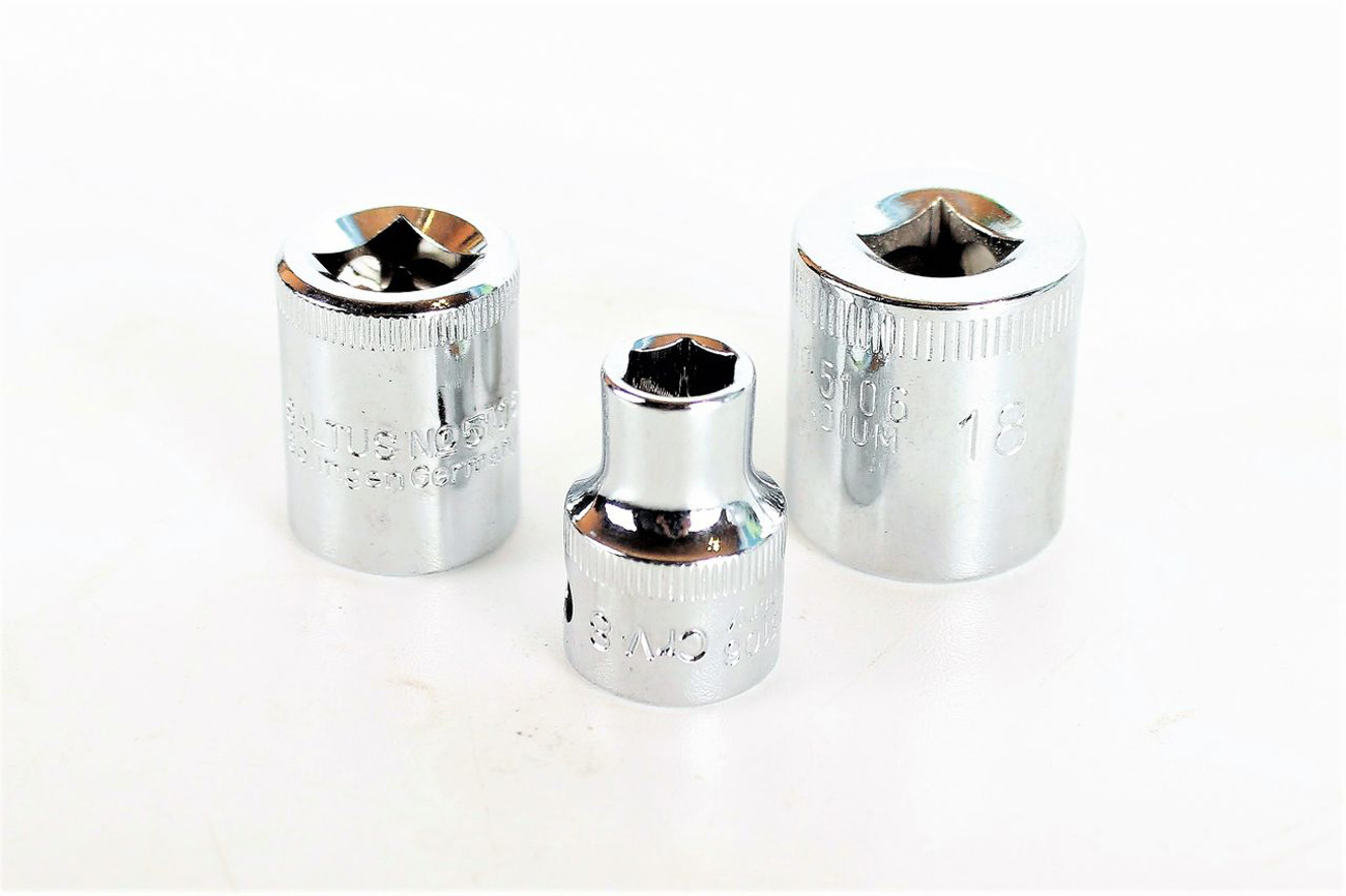 SALTUS 3/8" zestaw profesjonalnych nakrętek CV 8-18 mm 3-częściowy 5106