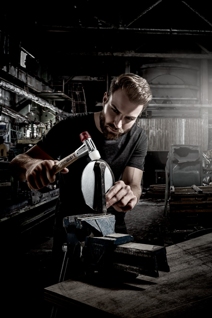 BASEPLEX-Schonhammer, Nylon / Celluloseacetat mit Zinkdruckguss-Gehäuse und Holzstiel | D=25 mm | 3968.025 BASEPLEX-Schonhammer, Nylon / Celluloseacetat mit Zinkdruckguss-Gehäuse und Holzstiel | D=50 mm | 3968.050