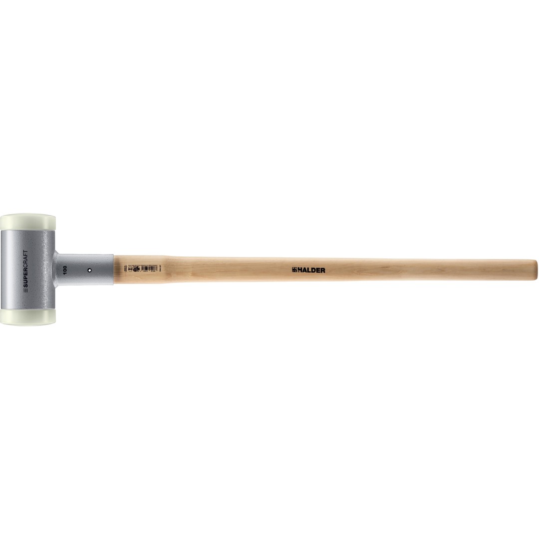 Młotek kowalski SUPERCRAFT z pochłaniającym wibracje, ergonomicznie ukształtowanym i lakierowanym trzonkiem hikorowym | D=100 mm / Waga=7050 g | 3366.107
