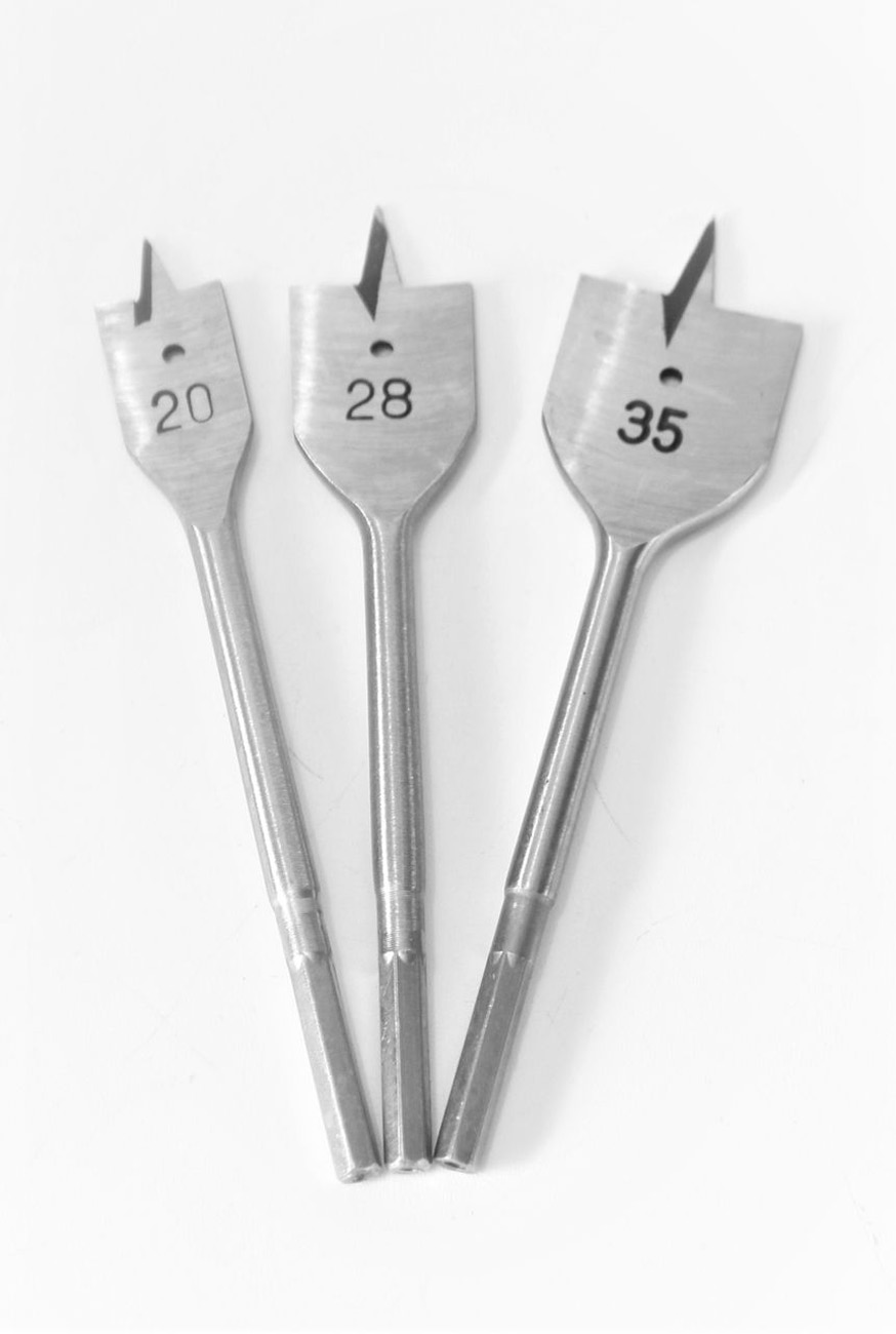 MAKITA Flachfräsbohrer-Set 3 tlg. Akkuschrauber Holz fräsen Bohrer Flachfräser
