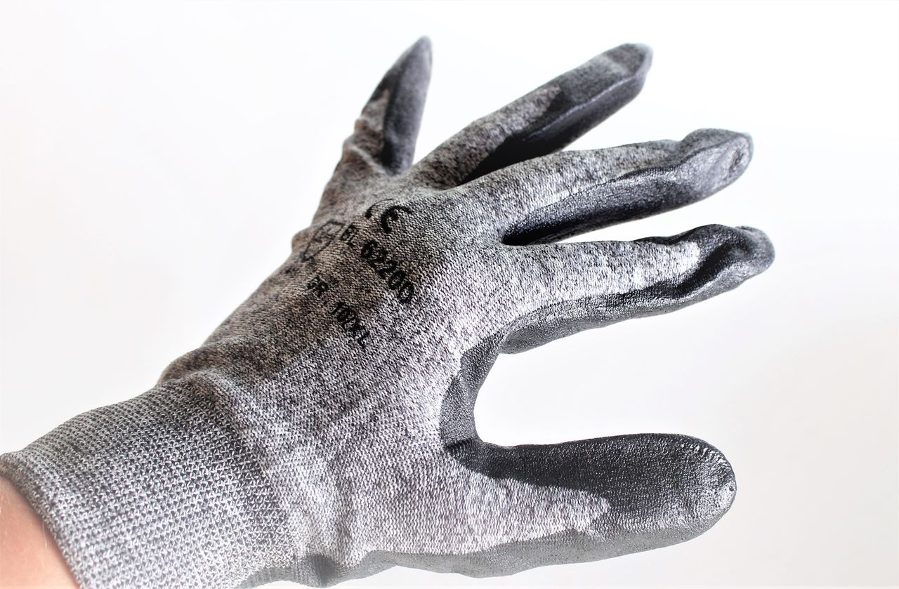 2 Paar POLYFLEX Grip Air grau Strick-Handschuhe Schutzhandschuh Arbeitshandschuh