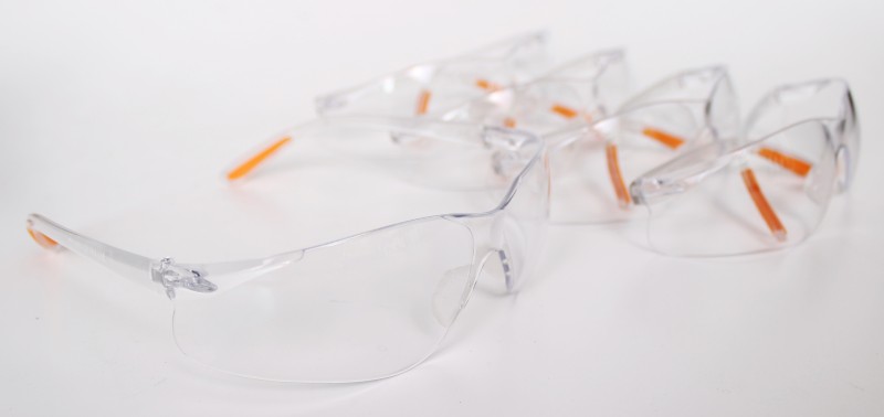 5 x Schutzbrille klar Panorama Arbeitsbrille Fahrradbrille Industrie Handwerk