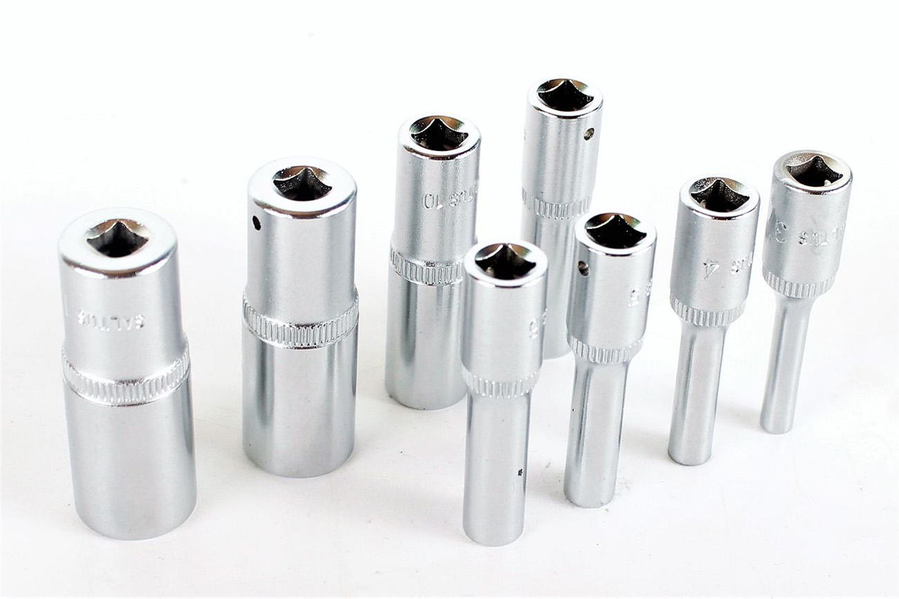 SALTUS Zestaw nasadek 1/4" 3-14 mm z podwójnym sześciokątem 8 szt. dł.