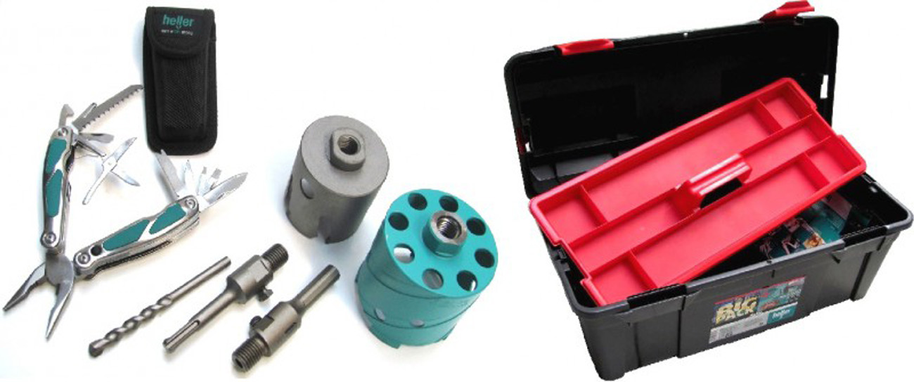 HELLER Diamond WIZARD + AllMAT Big Pack 261937 Bohren Bohrer Säge Satz Lochsäge