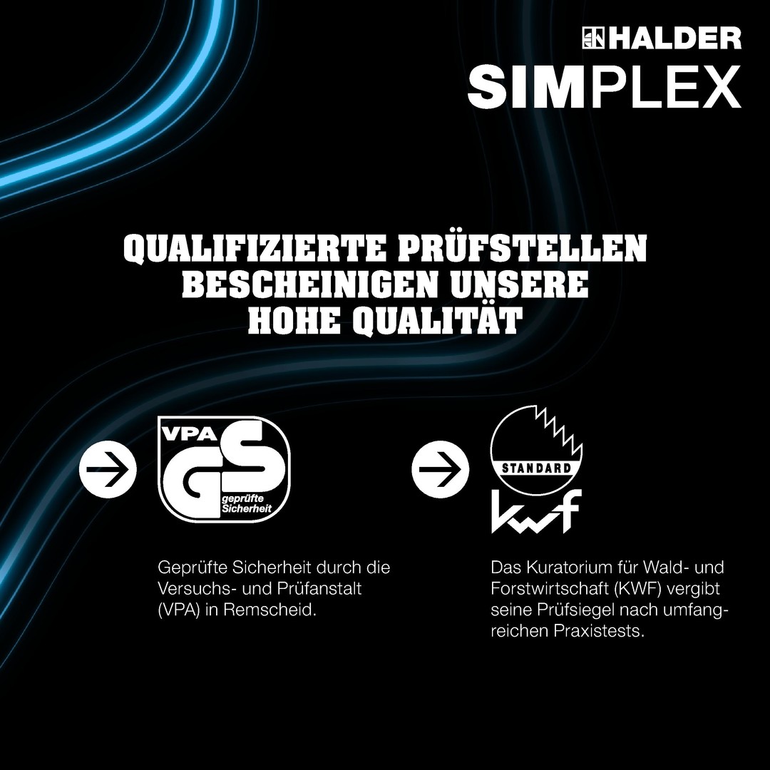 HALDER-SIMPLEX Młotek dzielony z obudową z żeliwa ciągliwego 3007.160 Młotek 2w1 narzędzie HALDER SIMPLEX-Spaltaxt mit Keilstegen 3007.751 Axt Forstarbeit Werkzeug