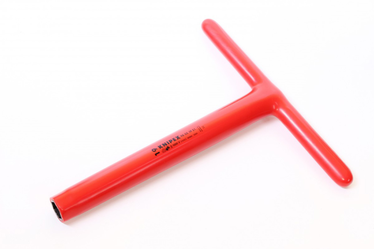 KNIPEX VDE Klucz nasadowy 19 mm z rękojeścią T 980519 Gniazdo sześciokątne izolowane 1000 V