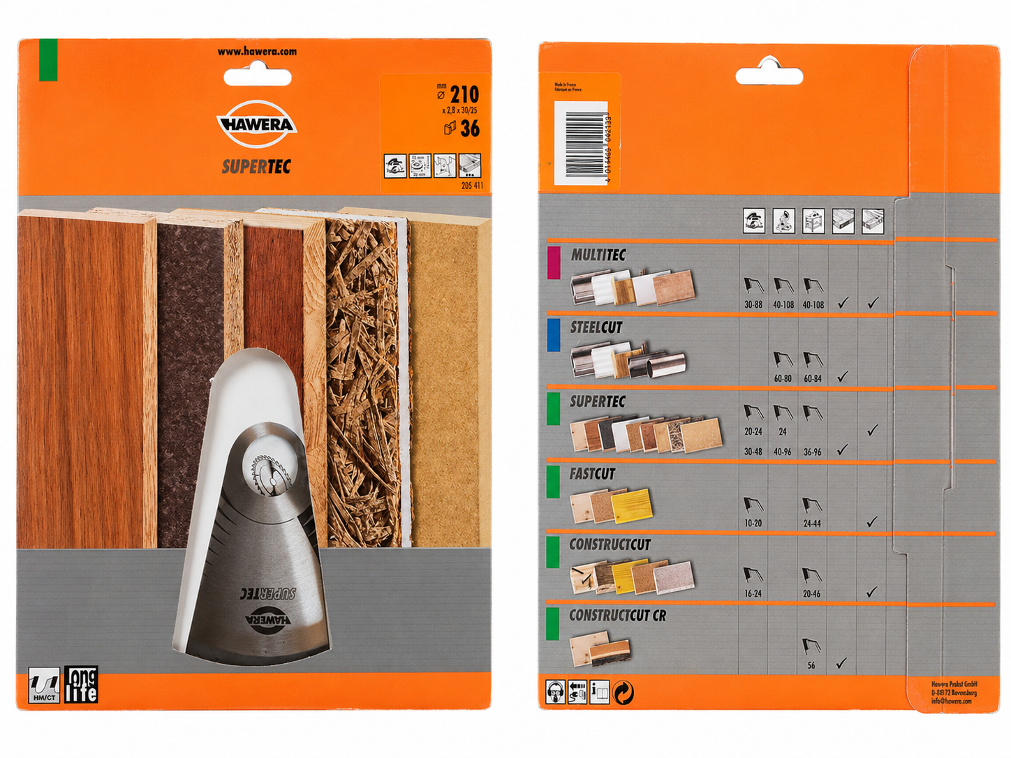HAWERA Kreissägeblatt 205412 Ø210 mm 36 Zähne Sägeblatt Kreissäge Holz Wood Säge