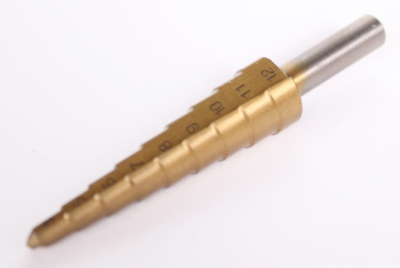 3 x Wiertło stopniowe HSS TIN Wiertło do metalu ze stali nierdzewnej 4-12 mm G 1