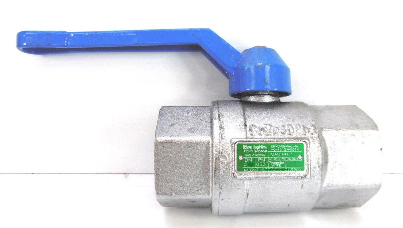 BÖHMER Kugelhahn DN 32 PN 32 Wasserhahn Absperrhahn Absperrventil Ventil