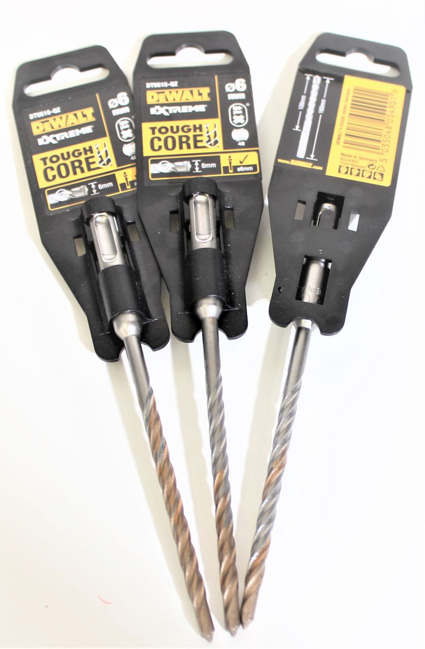 3x DEWALT Extreme SDS Plus Hammerbohrer Ø 6 mm Bohrer Bohrwerkzeug DT9515-QZ