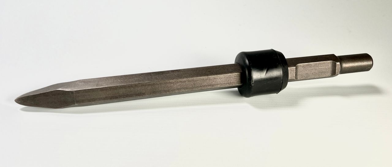 Spitzmeißel 300 mm mit Staubmanschette Meißel Beton Mauerwerk Sechskantschaft