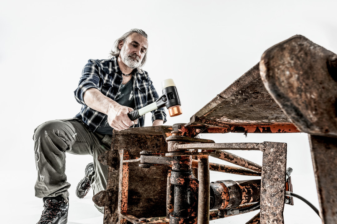 SIMPLEX-Schonhammer, Kupfer / Nylon; mit verstärktem Tempergussgehäuse und Fiberglasstiel | D=30 mm | 3748.030 SIMPLEX-Schonhammer, Kupfer / Nylon; mit verstärktem Tempergussgehäuse und Fiberglasstiel | D=40 mm | 3748.040