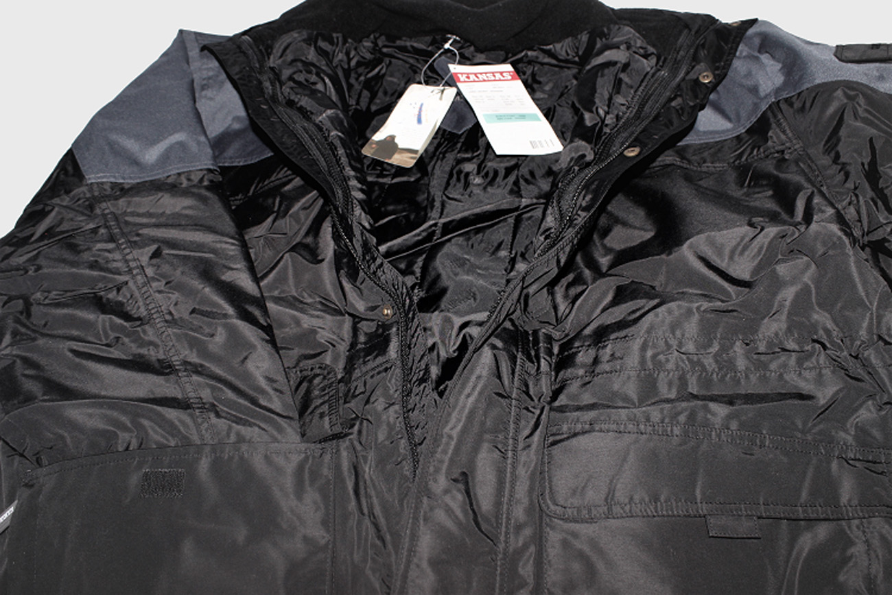 KANSAS Jacke Airtech 3in1 schwarz Windjacke Wetterjacke Winterjacke gefüttert