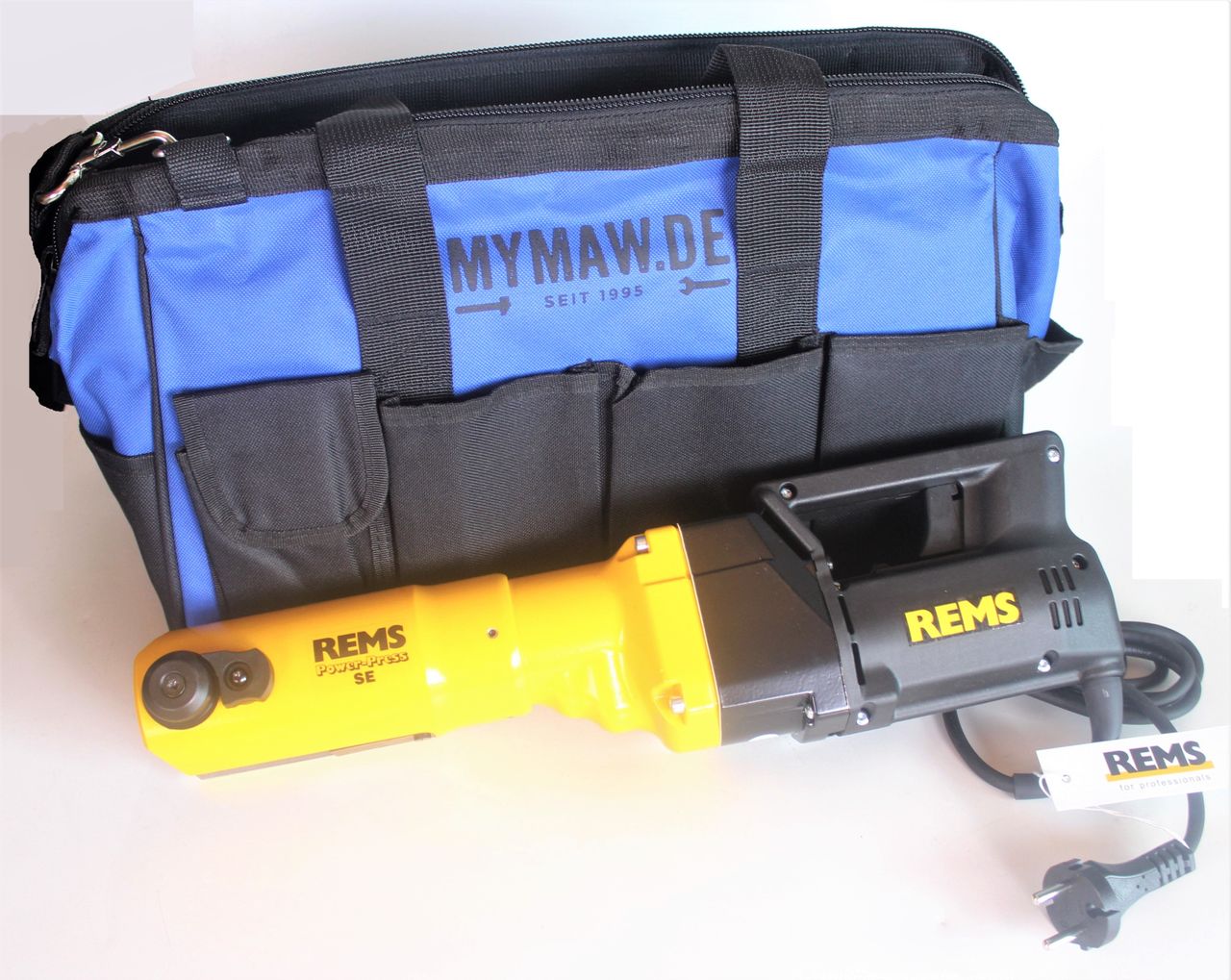 REMS Power Press SE Nr. 572101 mit myMAW Tasche Pressmaschine Presszange pressen