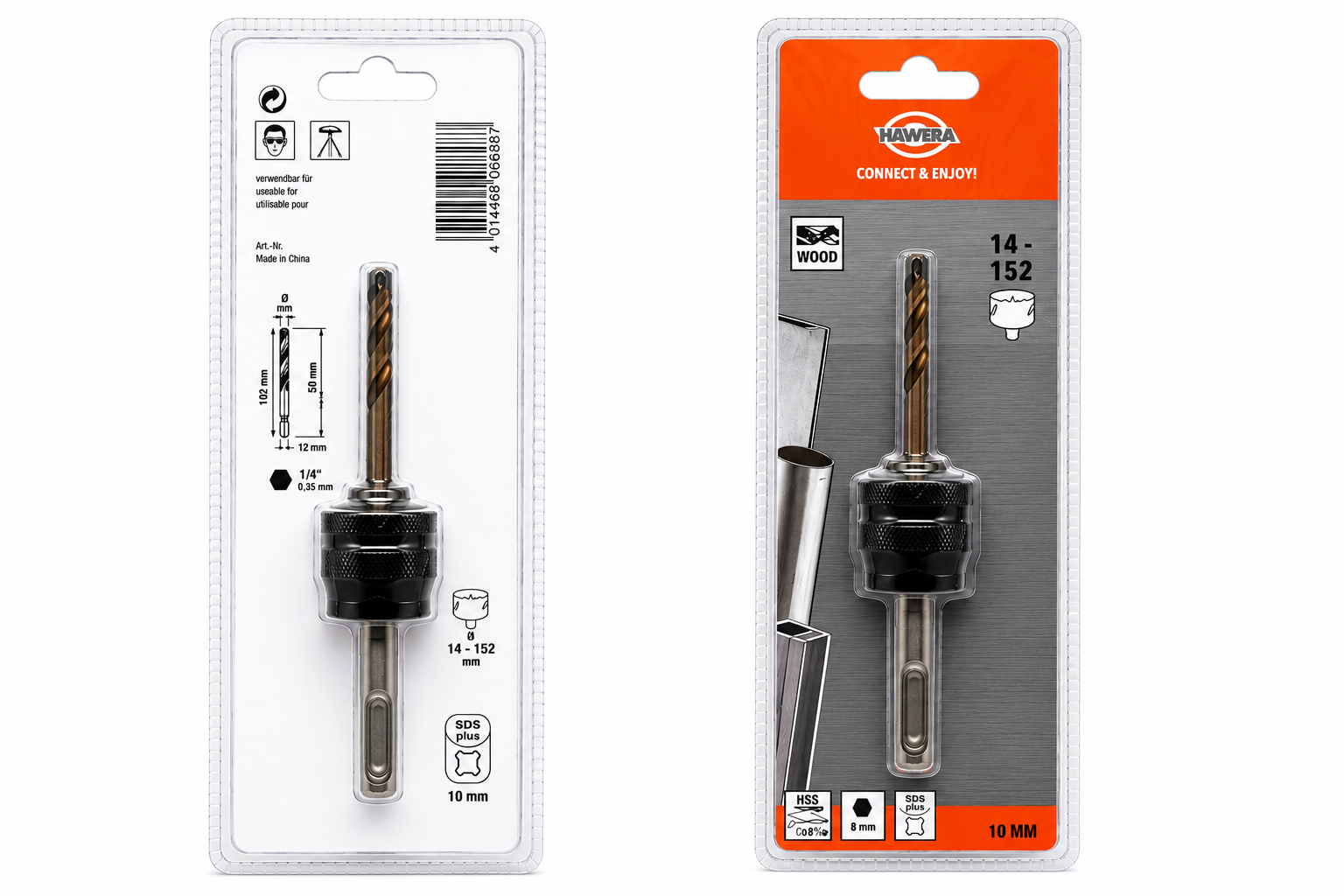 HAWERA Power Change Adapter 227684  inkl. HSS-Co Zentrierbohrer Lochsäge