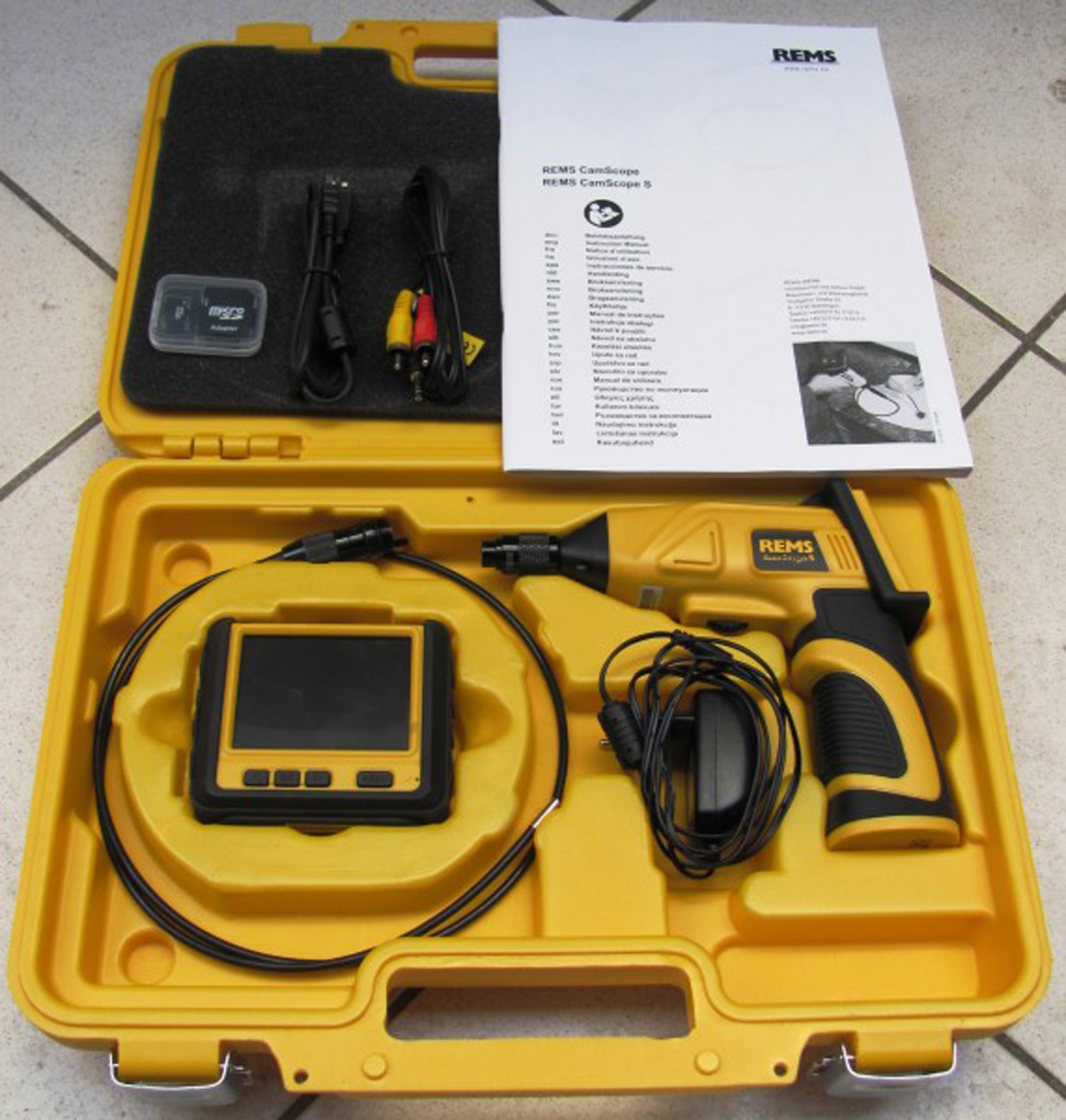 REMS CamScope S 175132 Cam Scope Set 4,5-1 Kamera Endoskop Rohrreinigung Kanal