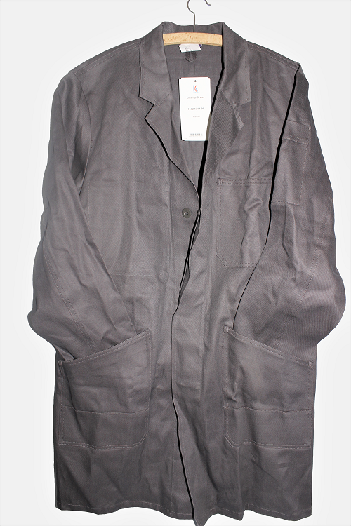 KÜBLER Mantel grau Berufsmantel Arbeitsmantel Herrenmantel Arbeitskleidung Jacke