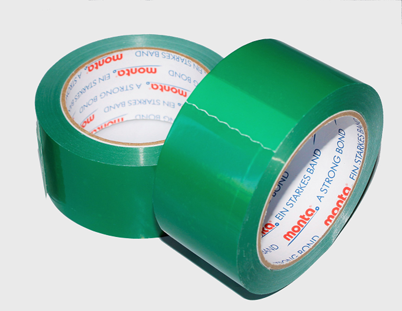 6 x MONTA Klebeband 250 PVC grün leise 66m x 50mm Paketband Kleber (1m=0,038€)