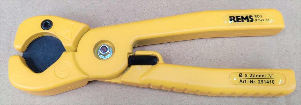 REMS Rohrschere ROS P flex 22 Nr. 291410 Kunststoffschere Schere Rohre Schläuche