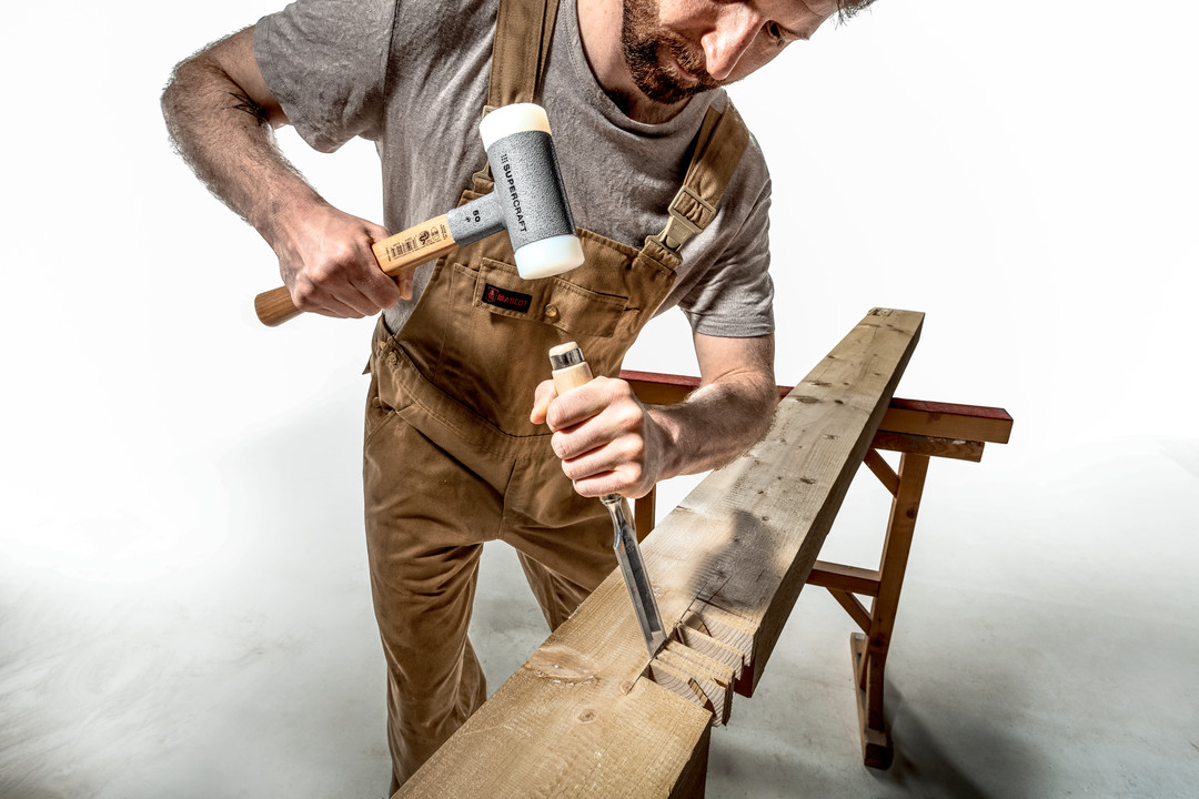 SUPERCRAFT-Schonhammer, mit schwingungsdämpfendem, ergonomisch geformtem und lackiertem Hickorystiel | D=20 mm | 3366.020 Młotek SUPERCRAFT z miękkim obuchem, z tłumiącym drgania, ergonomicznie ukształtowanym i lakierowanym trzonkiem hikorowym | D=80 mm | 3366.080