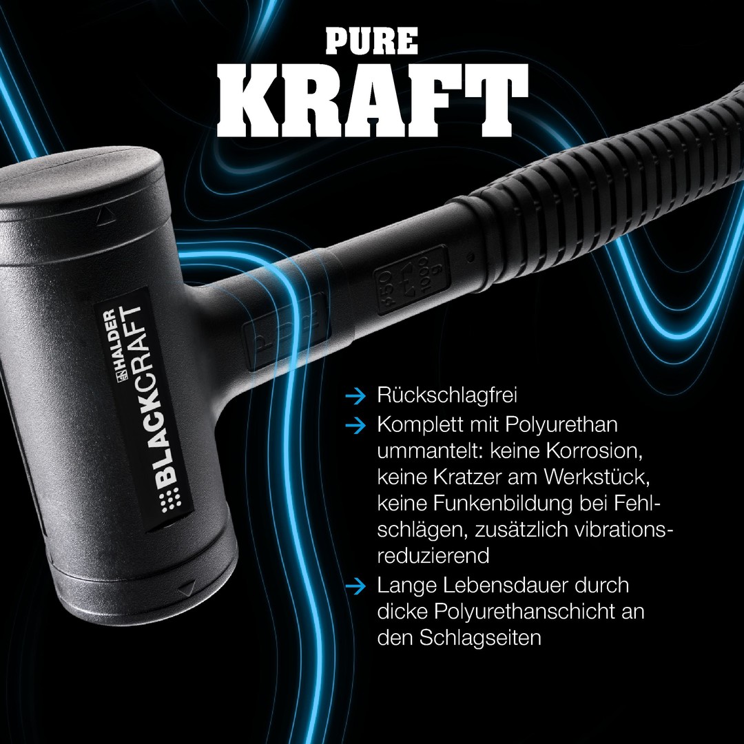 BLACKCRAFT-Aktionsbox KFZ, BLACKCRAFT-Schonhammer D60 plus Magnethalter | 3379s004