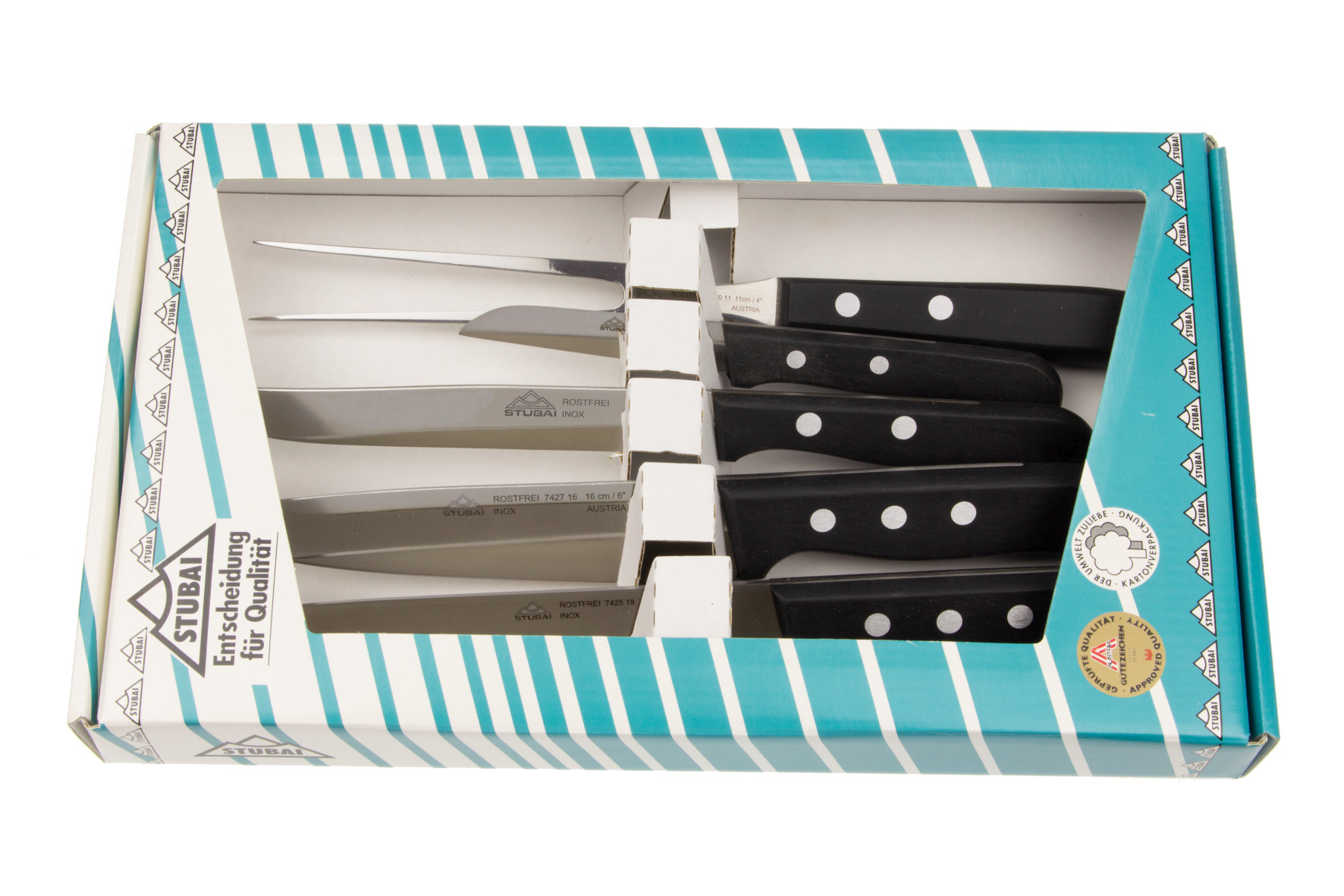 STUBAI Messerset 5 tlg Nr. 756605 Tirol Küchenmesser Kochmesser Küche Edelstahl