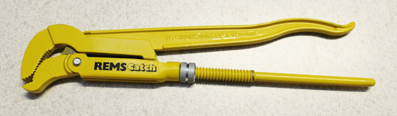 REMS S-Maul-Rohrzange 1 1/2" Catch S 116010 Eckrohrzange Eck-Wasserpumpenzange
