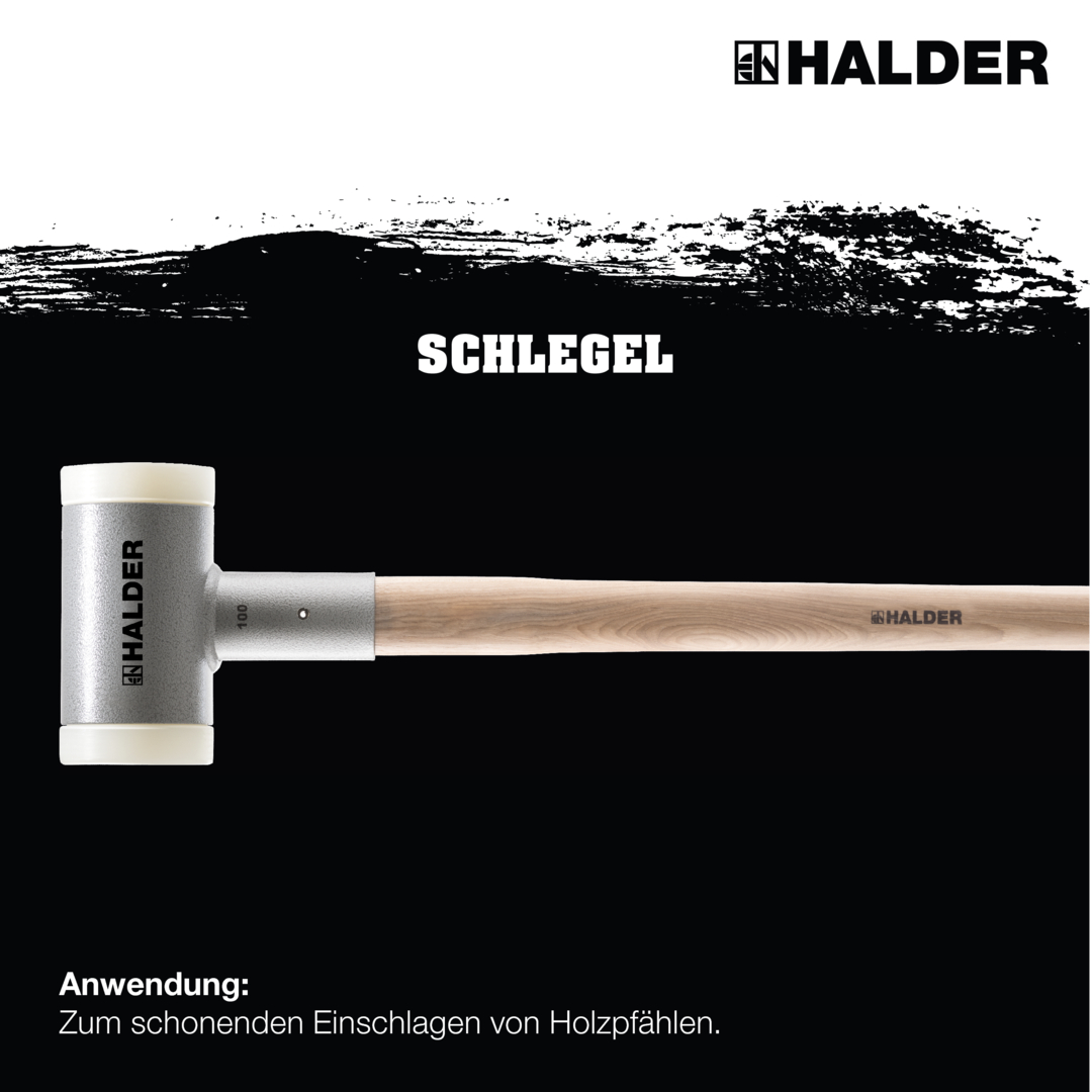 Schlegel, mit schwingungsdämpfendem, ergonomisch geformtem und lackiertem Hickorystiel | D=80 mm / Gewicht=3600 g | 3366.0S3